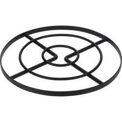 1x Metalen zwarte pannenonderzetters 23 cm - Panonderzetters