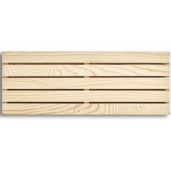 1x Luxe houten pannen/ovenschaal onderzetters pallet vorm rechthoek 40 x 15 cm - Panonderzetters