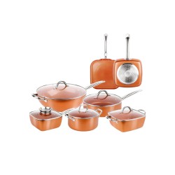 Swiss Pro+ 12-delige Aluminium Pannenset Koper