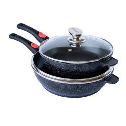 Satoshi 6-delige Hapjespan / Sauteuse set - Afneembaar handvat - Inductie - Sauteerpannen