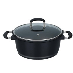 alpina Kookpan Ø 24 Cm - Inductie/ Gas/ Keramisch - Siliconen Handgrepen - Vaatwasserbestendig -Antiaanbaklaag