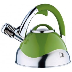 Bergner Roestvrijstalen microfoon-fluitketel (3 liter) groen